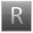 Letter R grey Icon